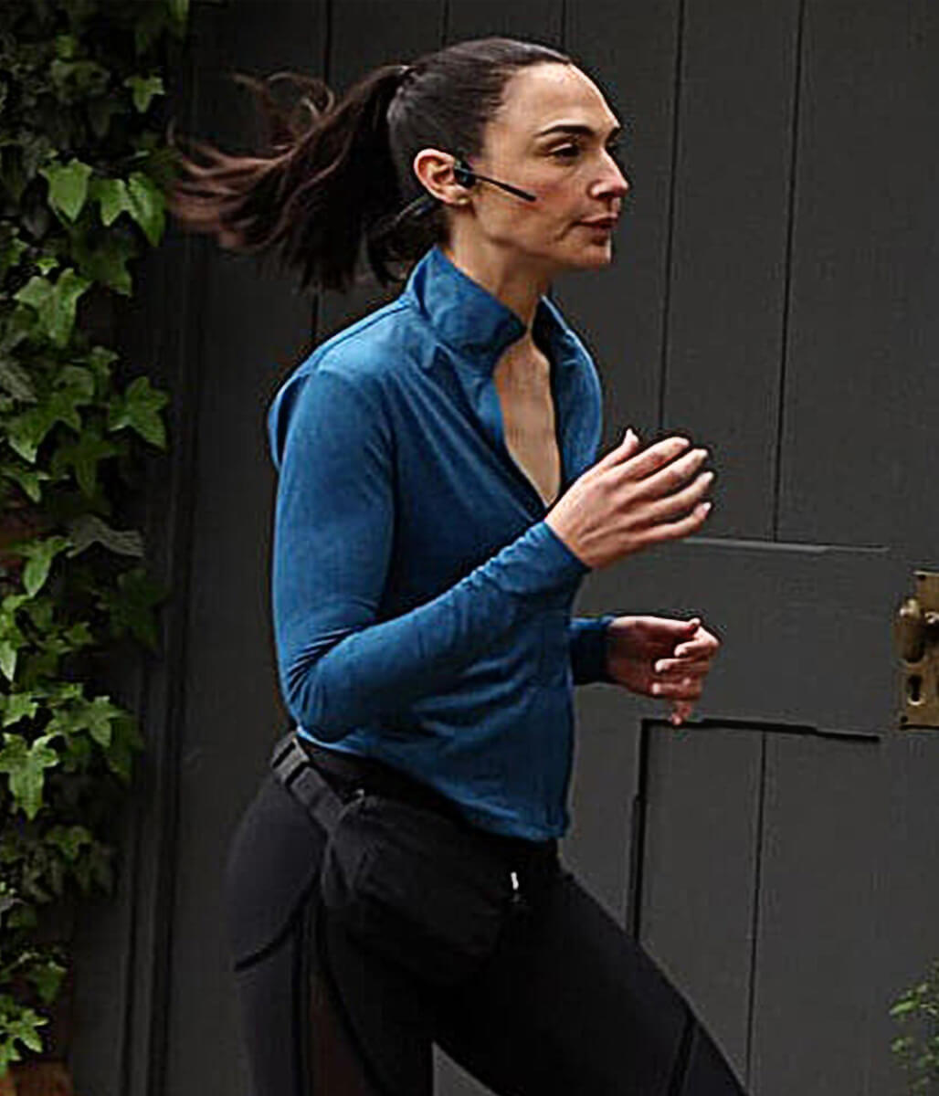 The Runner 2026 Gal Gadot Blue Track Jacket