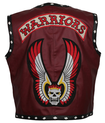 The Warriors Movie Maroon Leather Vest