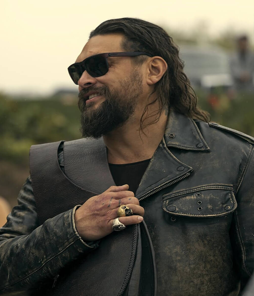 The Wrecking Crew 2026 Jason Momoa Black Leather Jacket