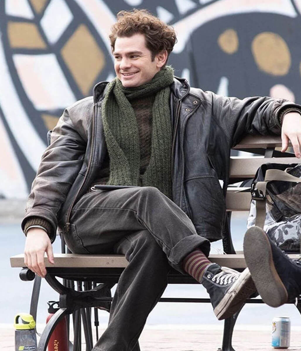 Tick Tick Boom 2020 Andrew Garfield Brown Leather Jacket