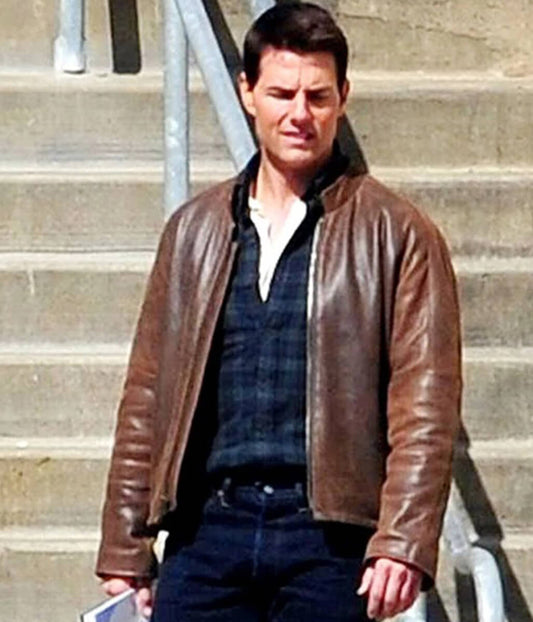 Tom Cruise Jack Reacher Brown Leather Jacket