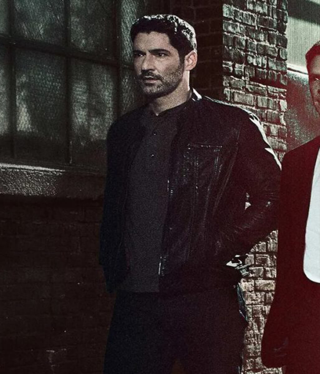 Tom Ellis CIA 2026 Black Leather Jacket