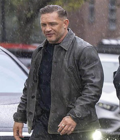 Tom Hardy Black Leather Jacket