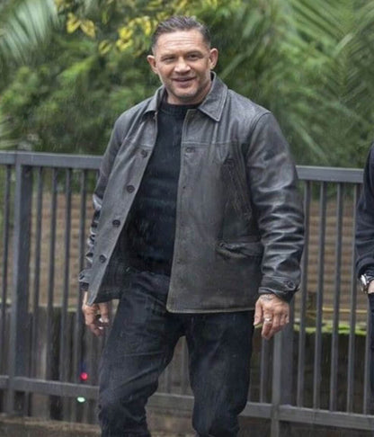 Tom Hardy Black Leather Jacket