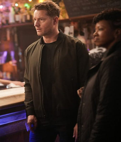 Tracker S2 Justin Hartley Green Bomber Jacket