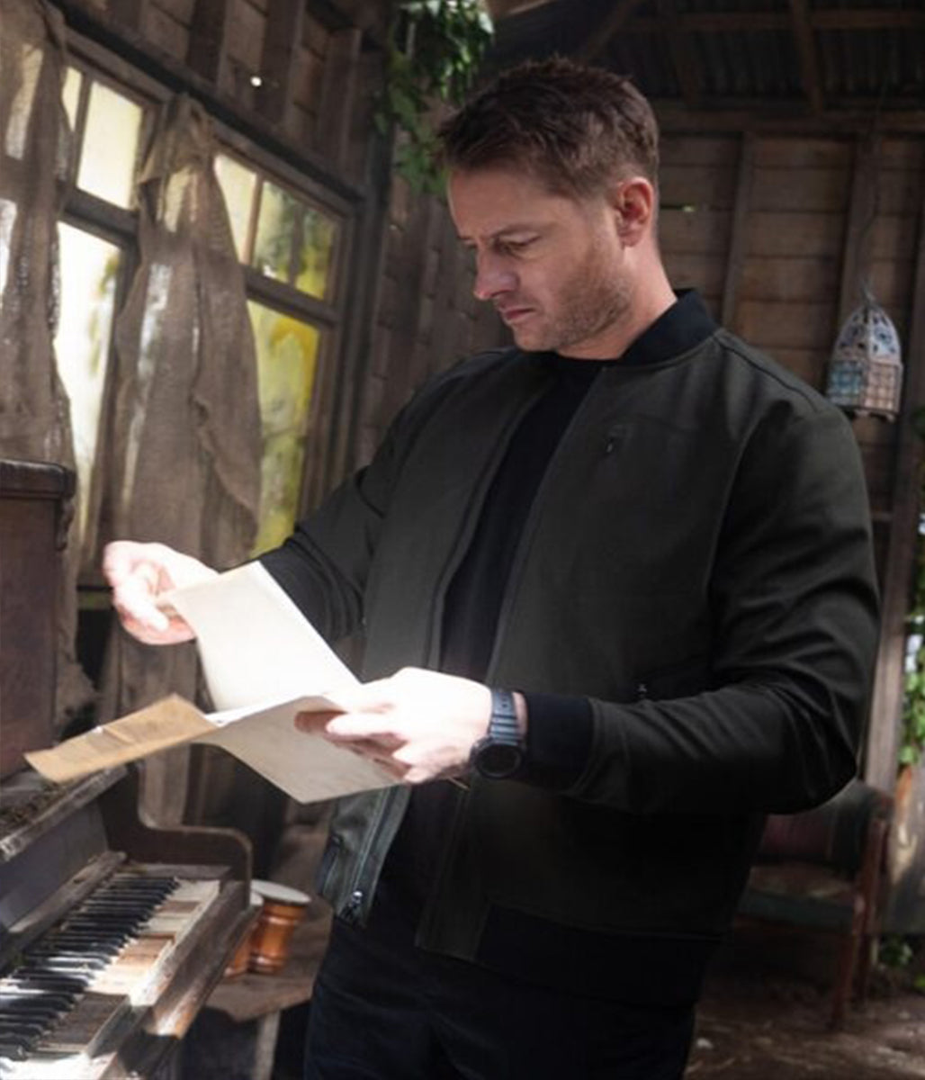 Tracker S2 Justin Hartley Green Bomber Jacket
