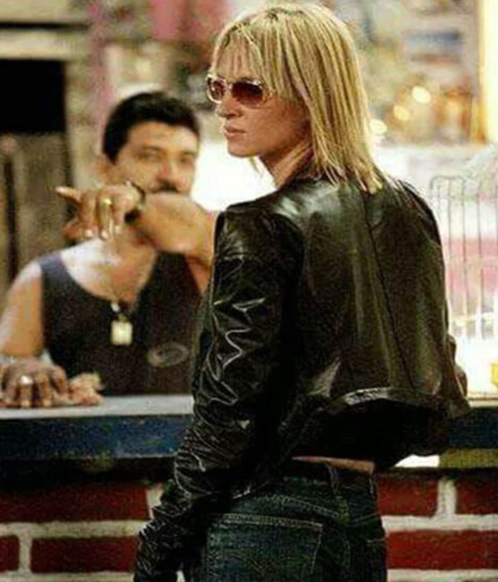 Uma Thurman Kill Bill Vol. 2 Black Leather Jacket