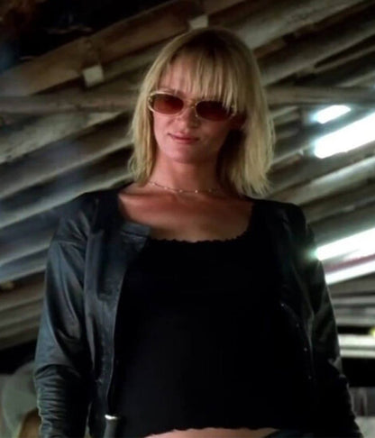 Uma Thurman Kill Bill Vol. 2 Black Leather Jacket