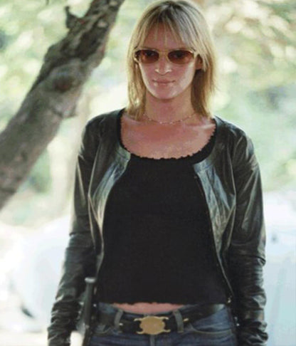 Uma Thurman Kill Bill Vol. 2 Black Leather Jacket