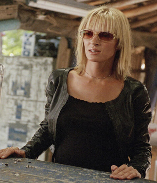 Uma Thurman Kill Bill Vol. 2 Black Leather Jacket