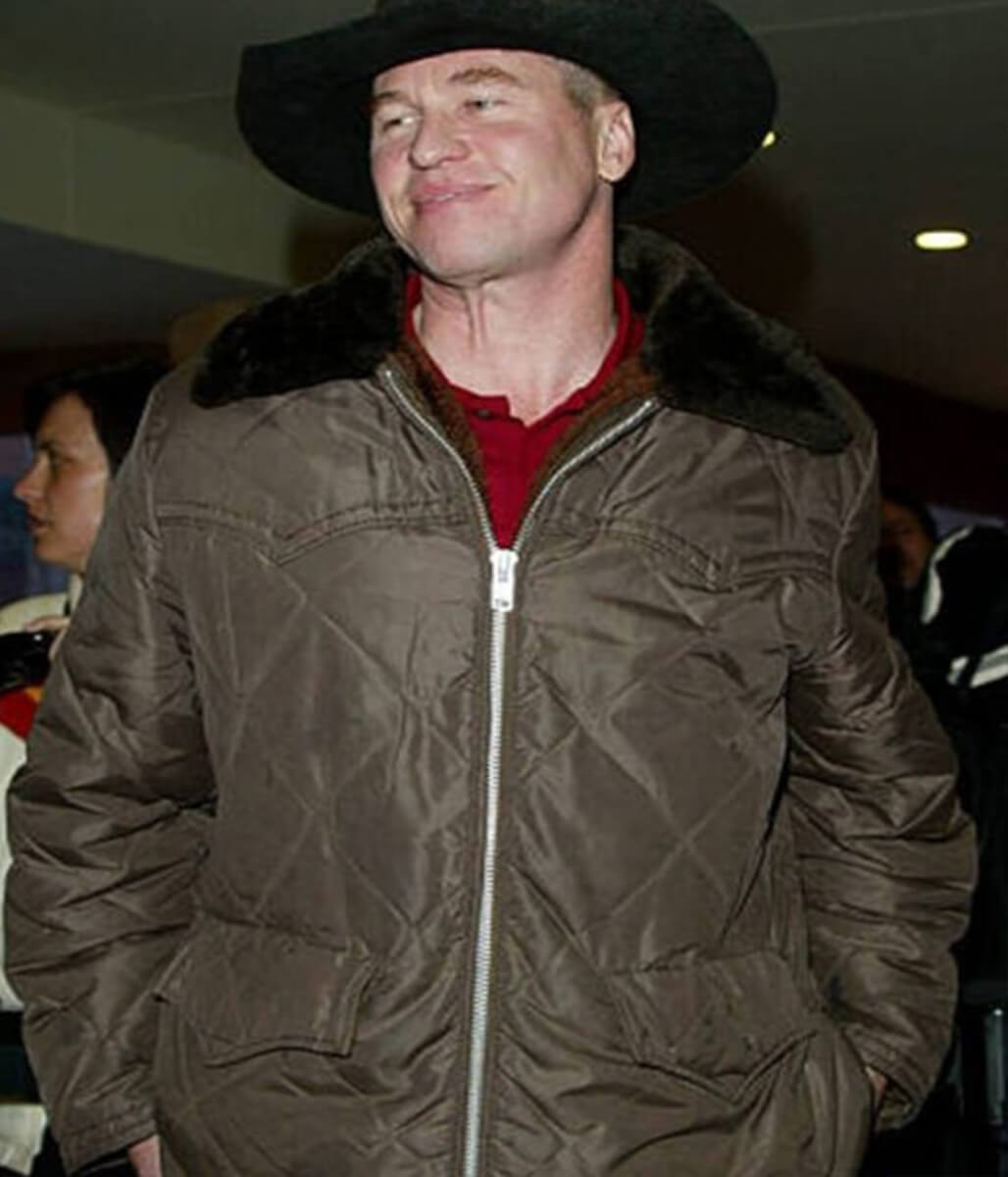 Val Kilmer Vintage Brown Puffer Bomber Jacket