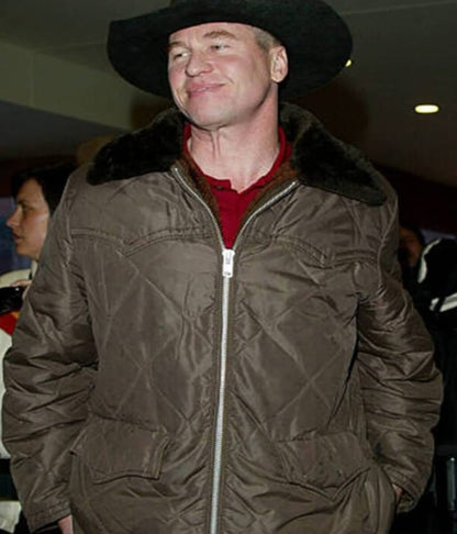 Val Kilmer Vintage Brown Puffer Bomber Jacket