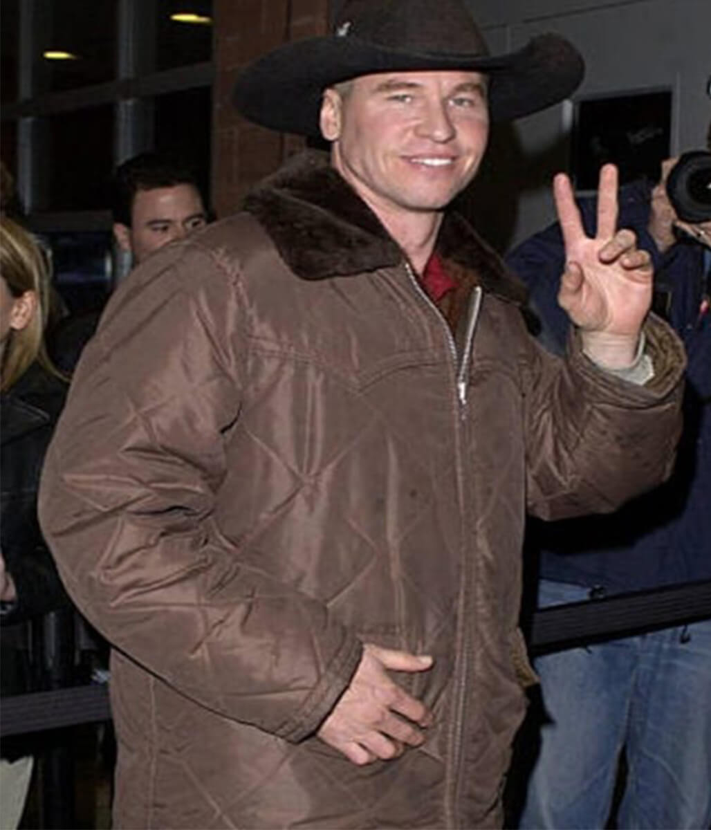 Val Kilmer Vintage Brown Puffer Bomber Jacket