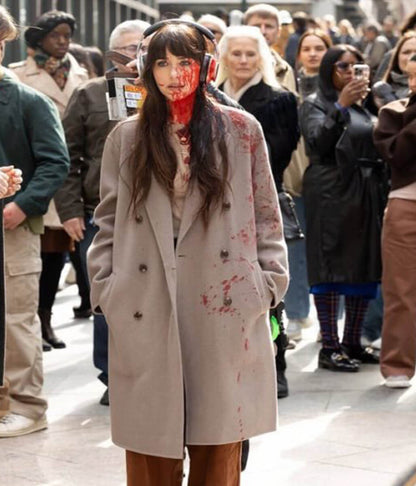 Verity 2026 Dakota Johnson Grey Wool Coat