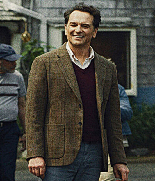 Widows Bay S01 Mathew Ryhs Brown Plaid Blazer