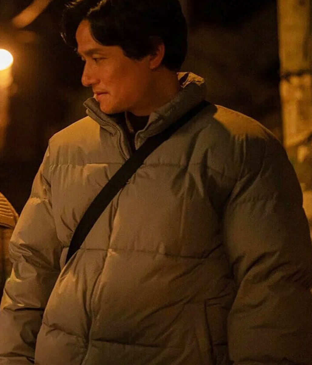 Yang Gwan When Life Gives You Tangerine Grey Puffer Jacket