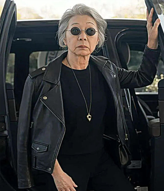 Youn Yuh-jung Beef S02 Black Leather Jacket