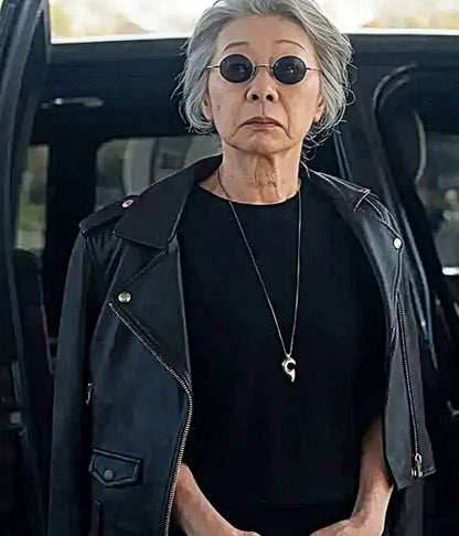 Youn Yuh-jung Beef S02 Black Leather Jacket