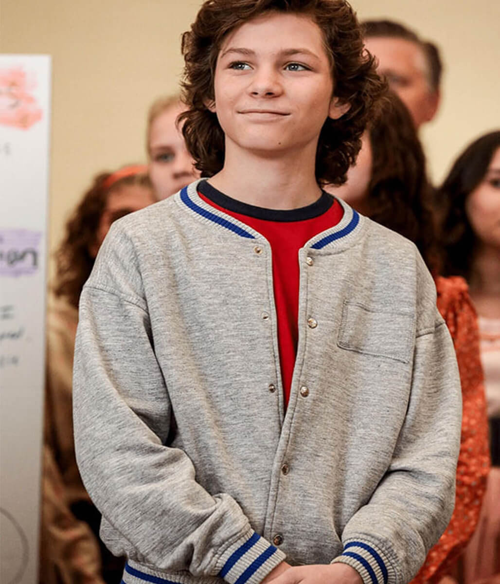 Young Sheldon S01 Georgie Cooper Grey Bomber Jacket