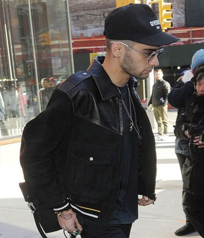 Zayn Malik Black Leather Jacket