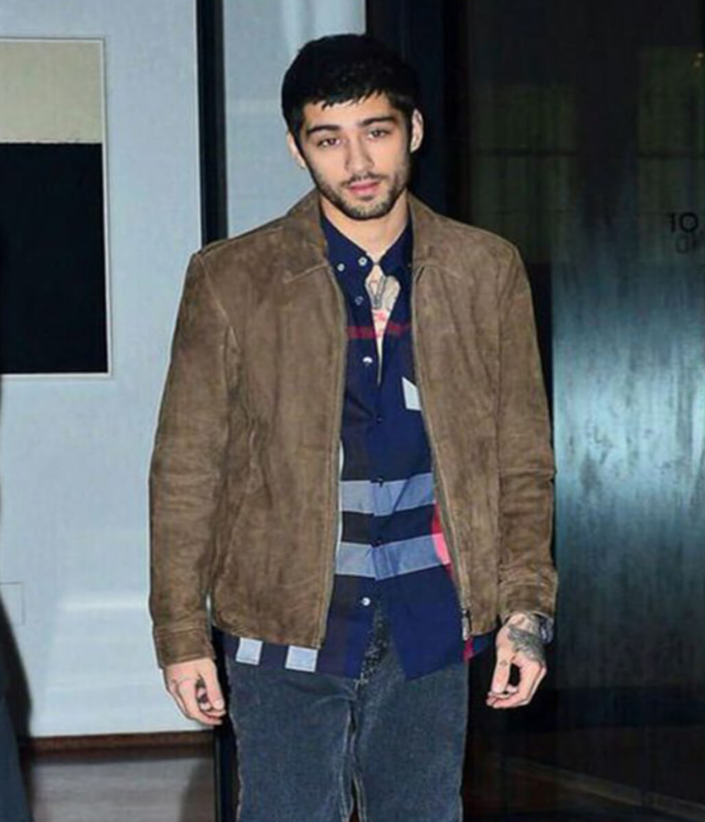 Zayn Malik Brown Suede Leather Jacket