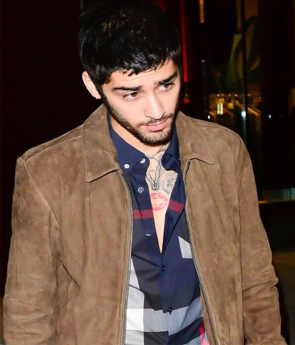 Zayn Malik Brown Suede Leather Jacket