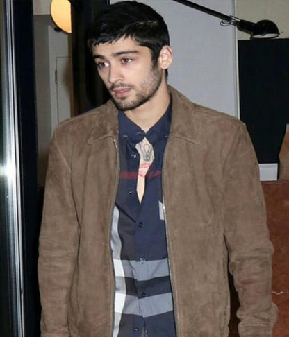 Zayn Malik Brown Suede Leather Jacket