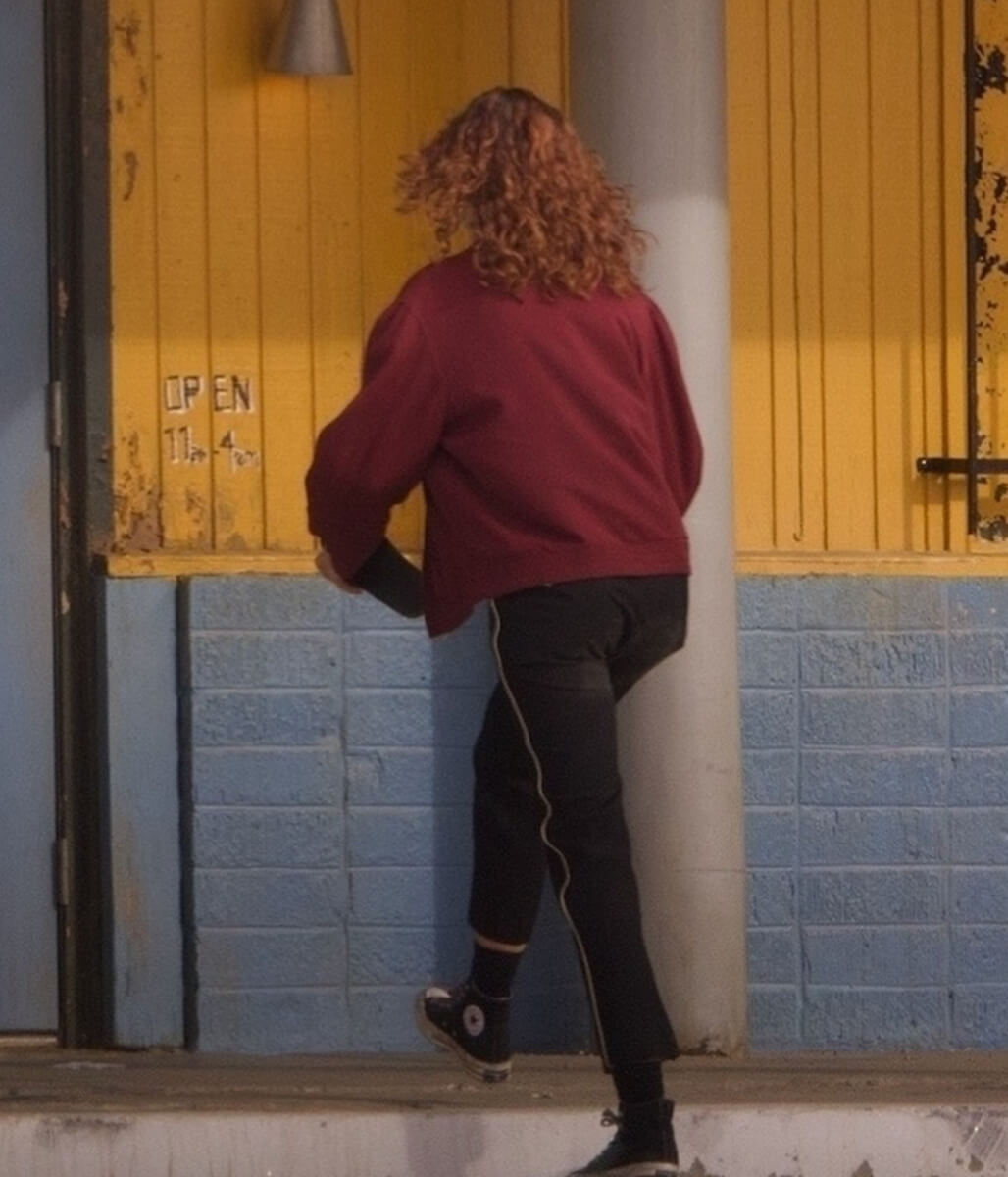 Zendaya Coleman Euphoria Season 03 Red Fleece Jacket