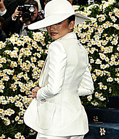 Zendaya Met Gala 2025 White Suit Blazer