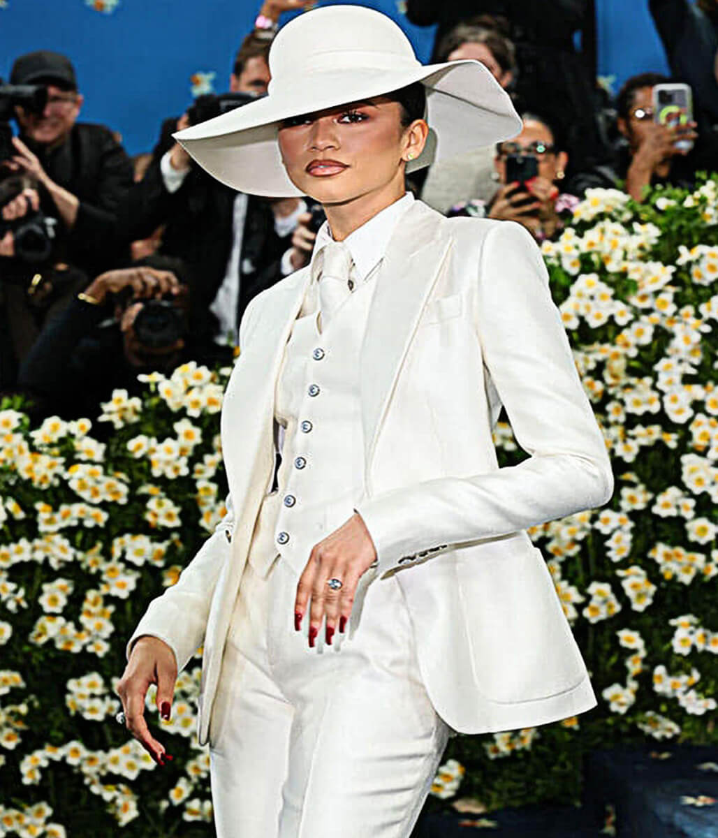 Zendaya Met Gala 2025 White Suit Blazer