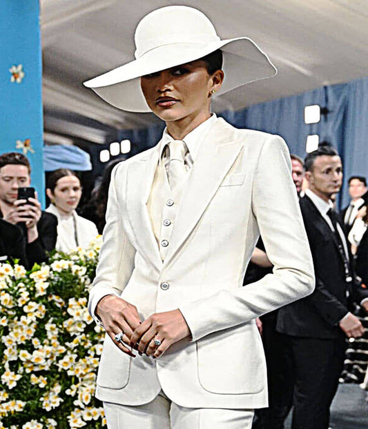 Zendaya Met Gala 2025 White Suit Blazer