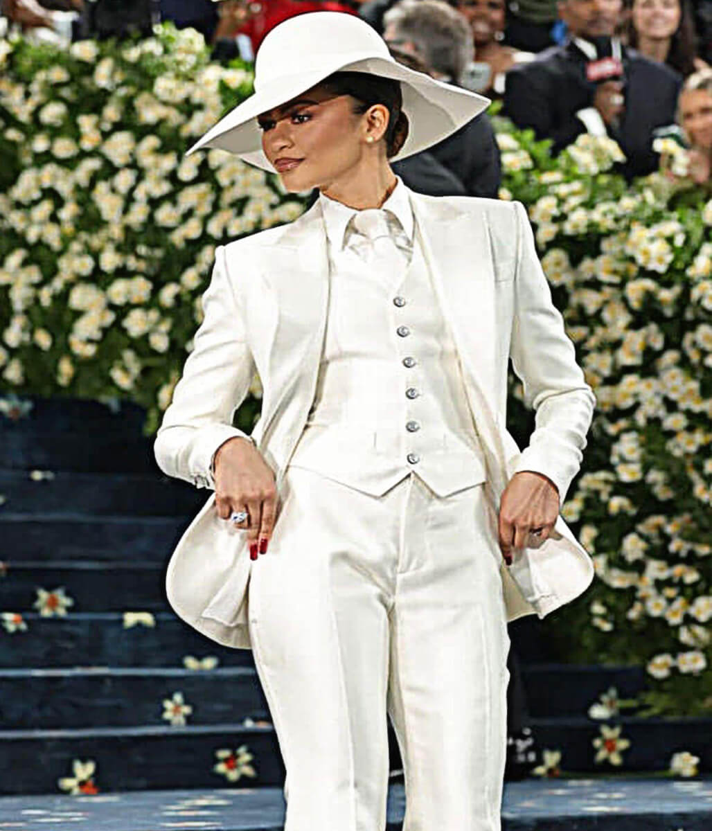 Zendaya Met Gala 2025 White Suit Blazer