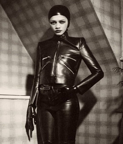 Zendaya The Drama 2026 Black Leather Jacket