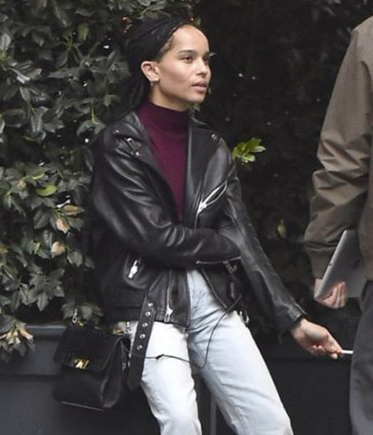 Zoe Kravitz Black Leather Jacket