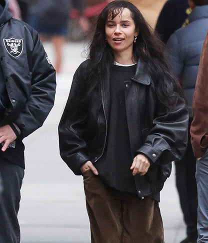 Zoe Kravitz Black Leather Jacket