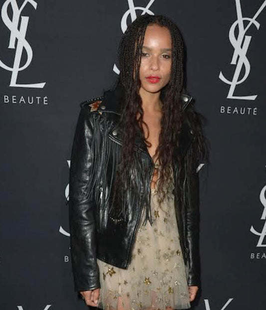 Zoe Kravitz Leather Black Jacket